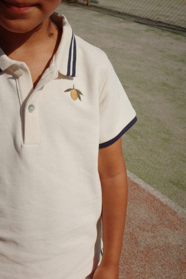 Konges Sløjd - Florian Polo Shirt Gots Ks103304 - Antique White