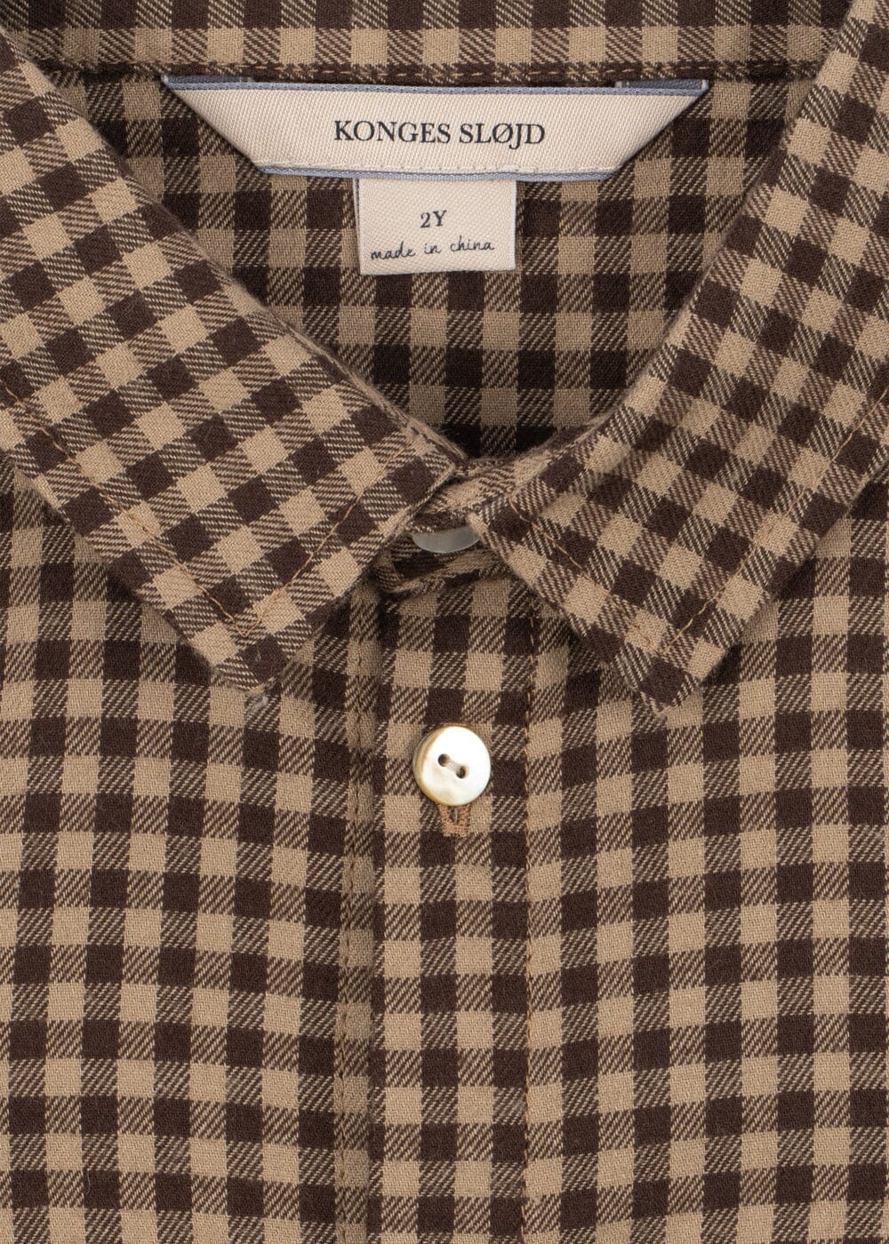Konges Sløjd - Foret Ls Shirt Gots Ks106474 - Chocolate Check Skjorter 