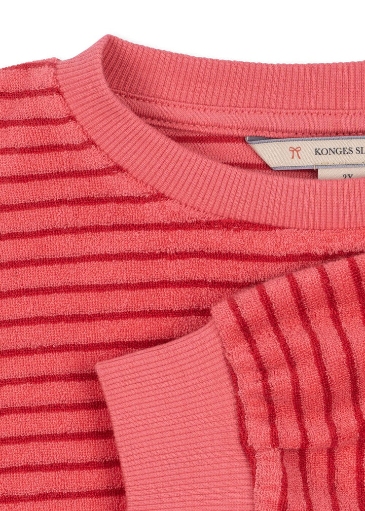 Konges Sløjd - Itty Sweat Shirt Gots Ks106045 - Cardinal Rose Stripe