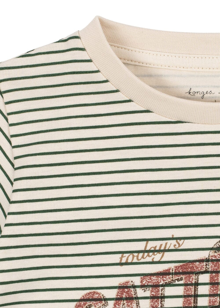 Konges Sløjd - Lin Ls Tee Gots Ks106517 - Stripe Oasis T-shirts 