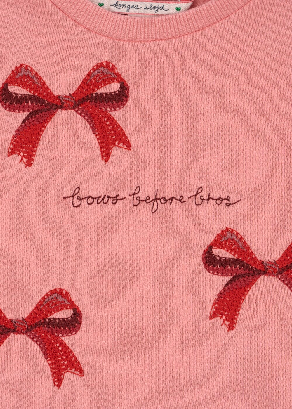 Konges Sløjd - Lou Bow Sweat Dress Ocs Ks104341 - Strawberry Ice Kjoler 