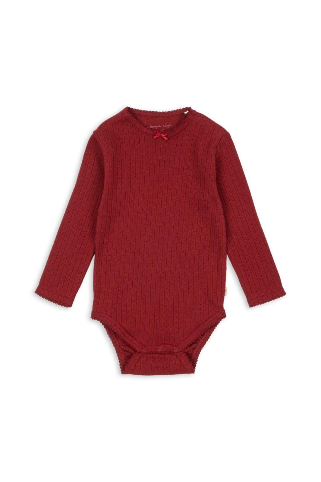 Konges Sløjd - Minnie Body Gots Ks104373 - Red Dahlia Bodysuits 