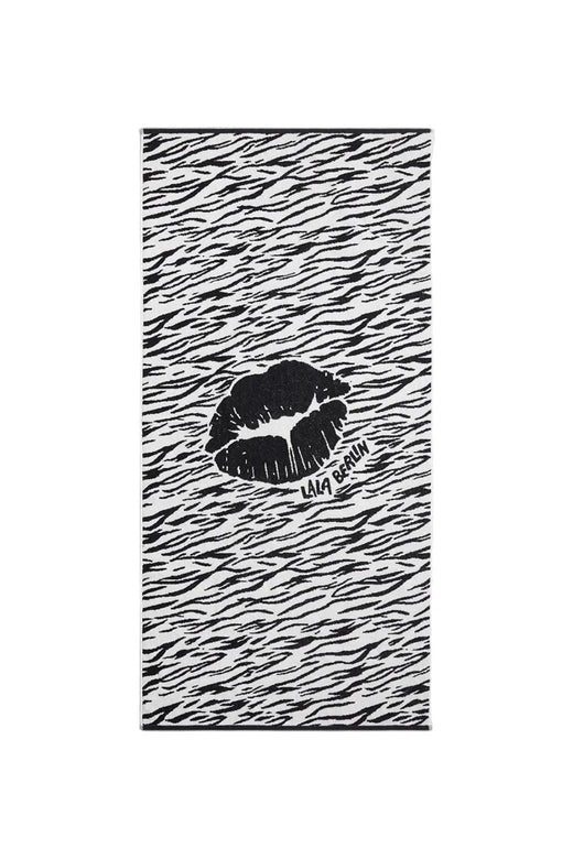 Lala Berlin - Beach Towel Batu 10021194 - White Black Tiger Håndklæder 
