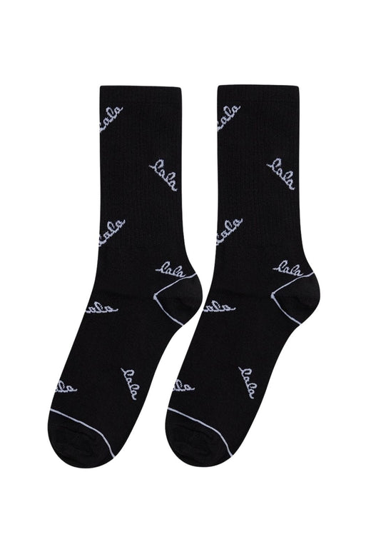 Lala Berlin - Socks Sanira 10022271 - Black/White Logo Sokker 