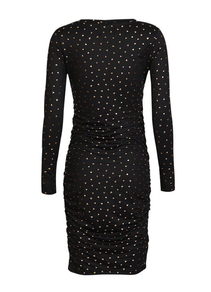 Liberte - Alma-Long-Dress 9506 - Black Gold Heart Kjoler 