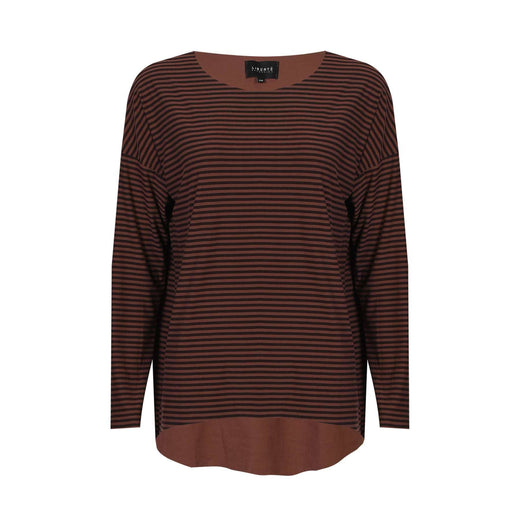 Liberte - Alma-Ls-Top 9504 - Espresso Stripe 