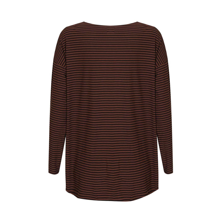 Liberte - Alma-Ls-Top 9504 - Espresso Stripe 