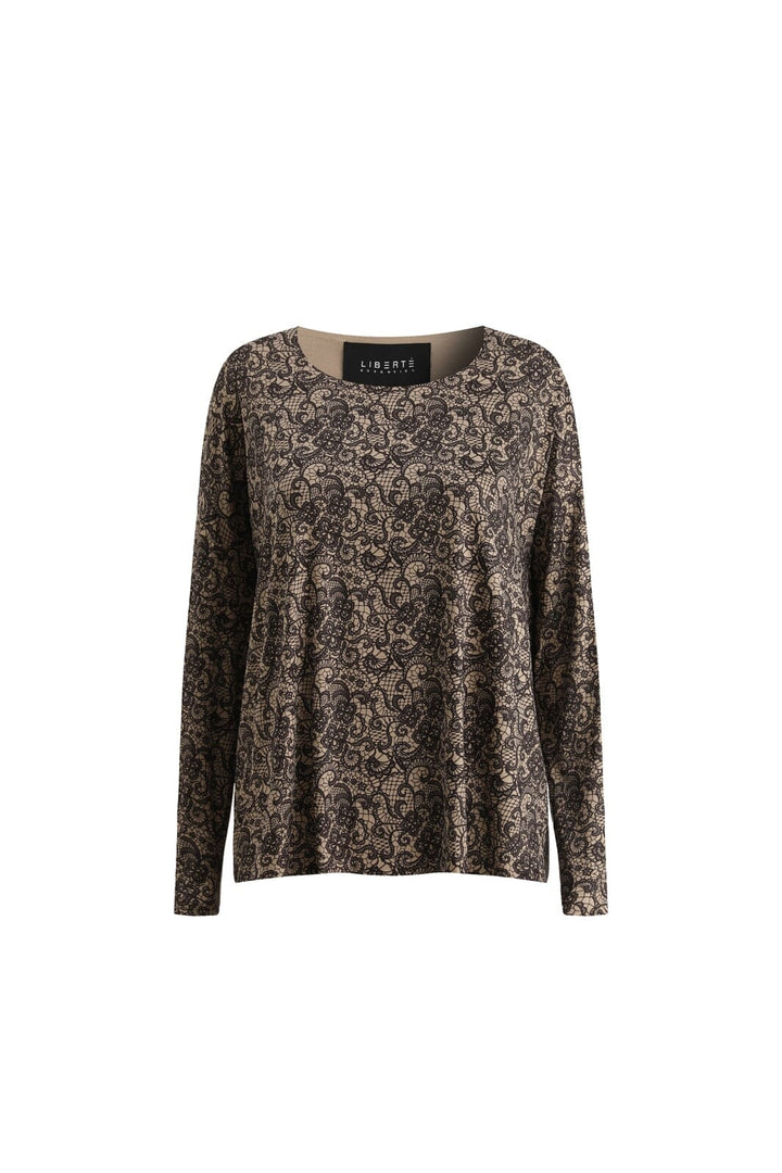 Liberte - Alma-Ls-Top 9504 - Mocca Brown Lace