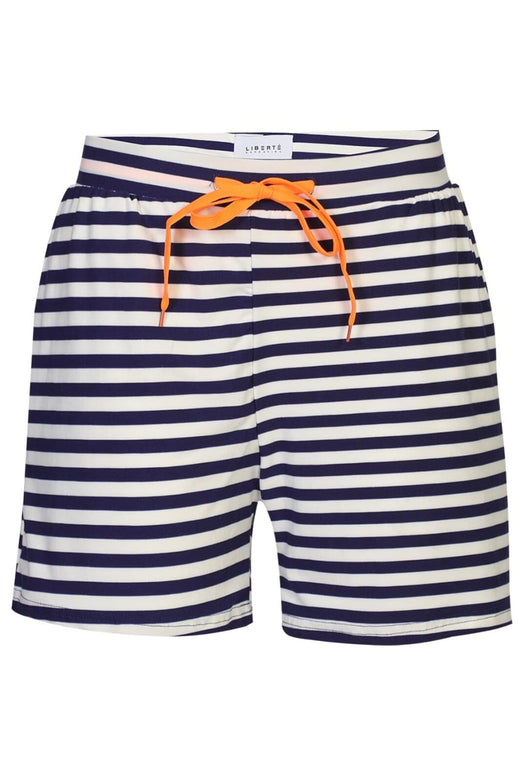 Liberte - Alma-Shorts 9517 - Blue Creme Stripe Shorts 