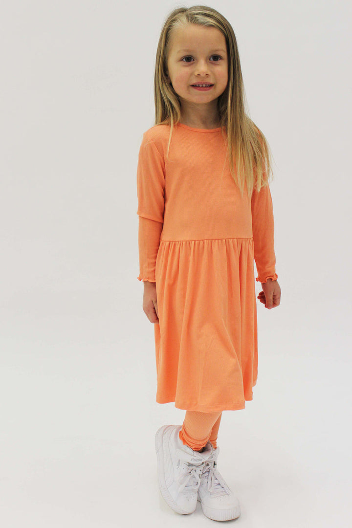 Liberte Ami - Natalia Ls Dress Kids - Peach Kjoler 