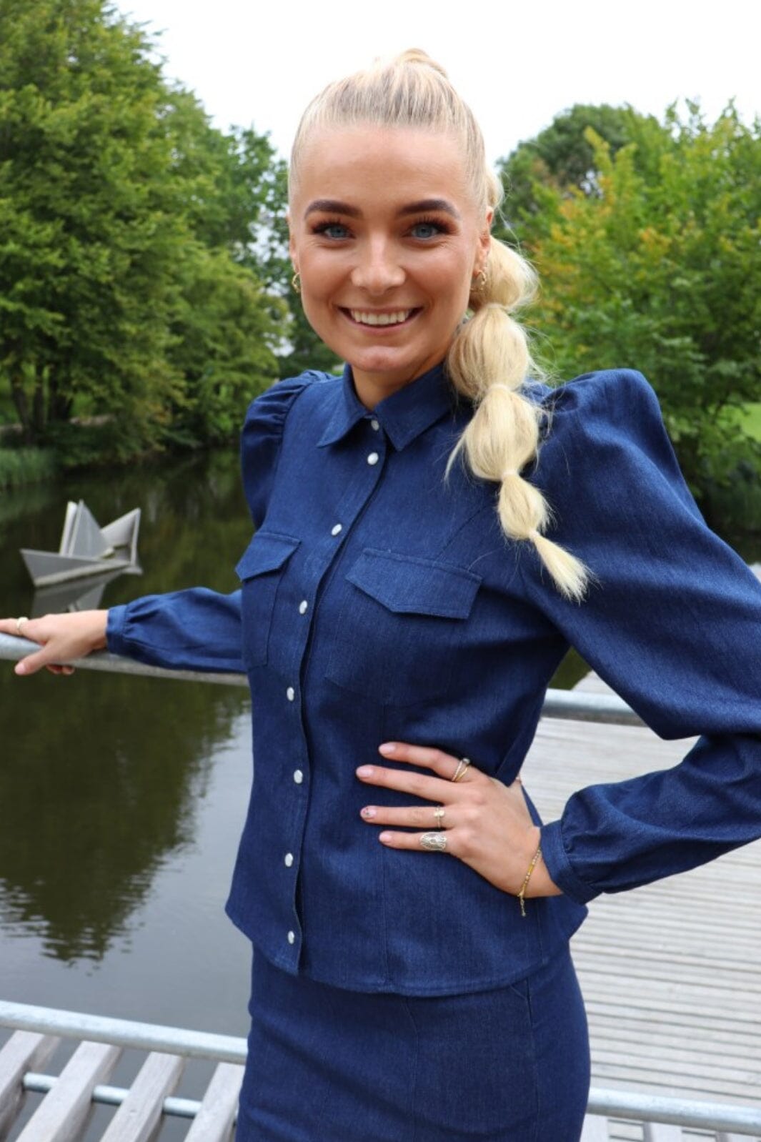 Liberte - Asta-Ls-Shirt - Dark Blue Denim Skjorter 