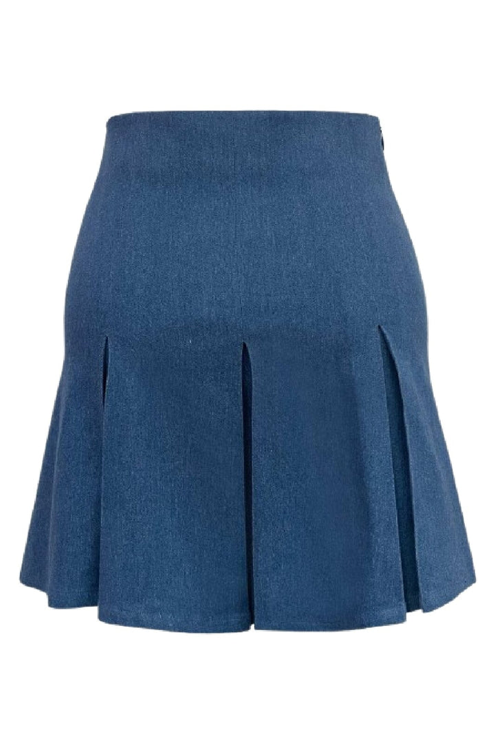 Liberte - Asta-Plisse-Skirt 22211 - Blue Denim