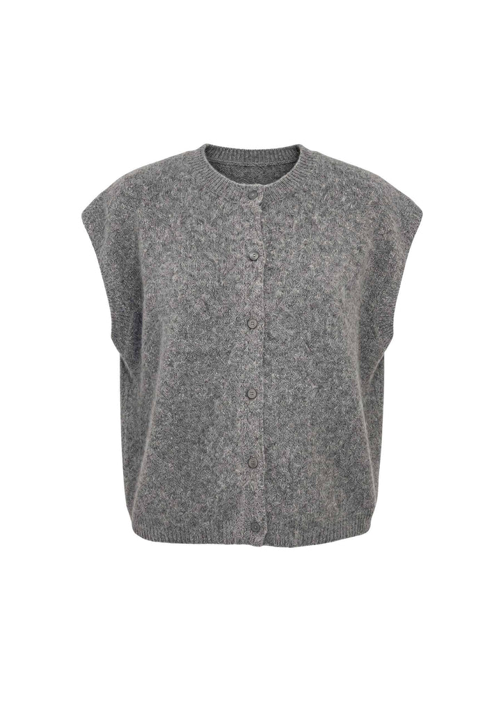 Liberte - Frida Oneck Vest 22474 - Dark Grey Veste 