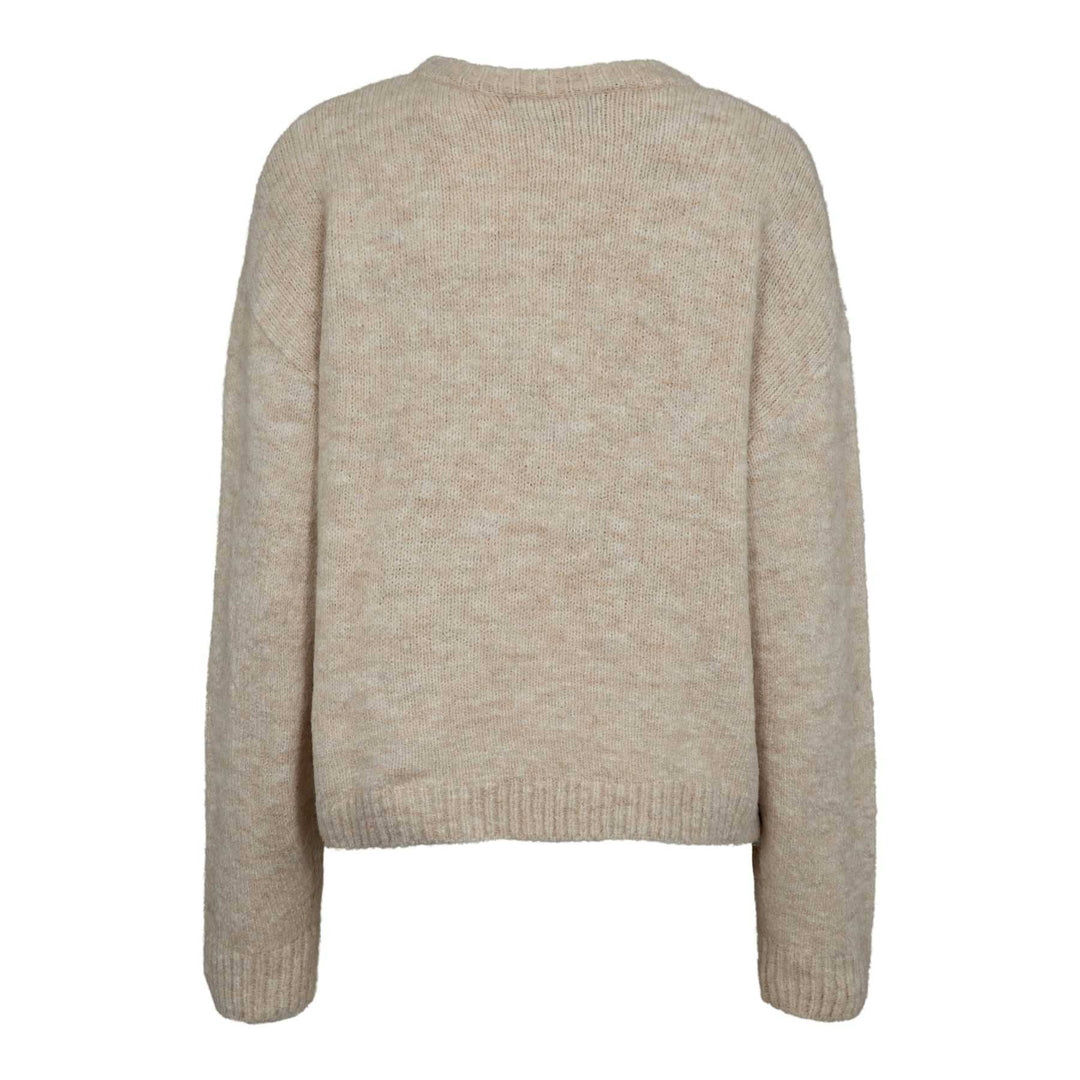 Liberte - Fro Heart Pullover 22259 - Ivory Rose Heart Strikbluser 