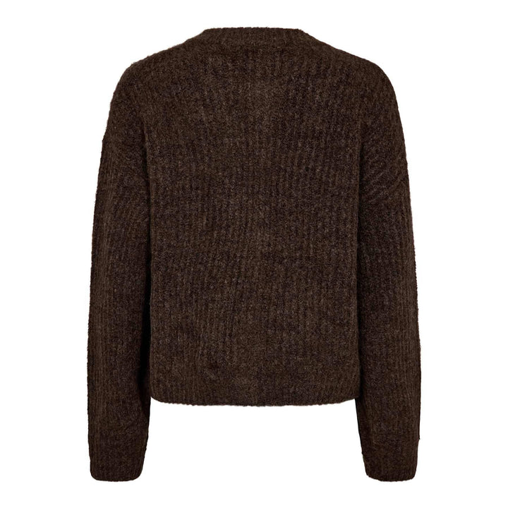 Liberte - Fro O-Neck Cardigan 22260 - Chocolate Cardigans 