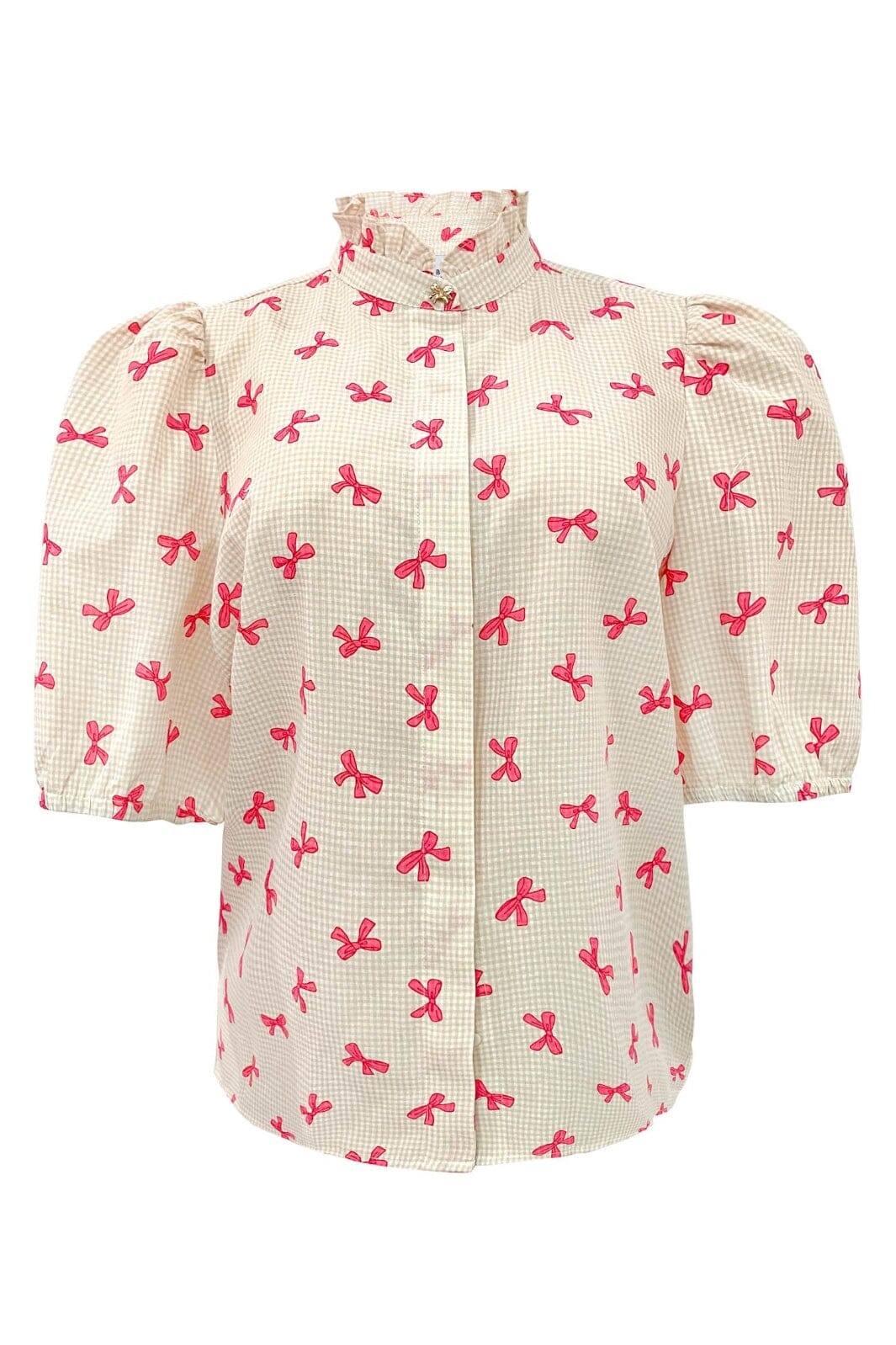 Liberte - Ianna-Ss-Blouse 22240 - Check Bow