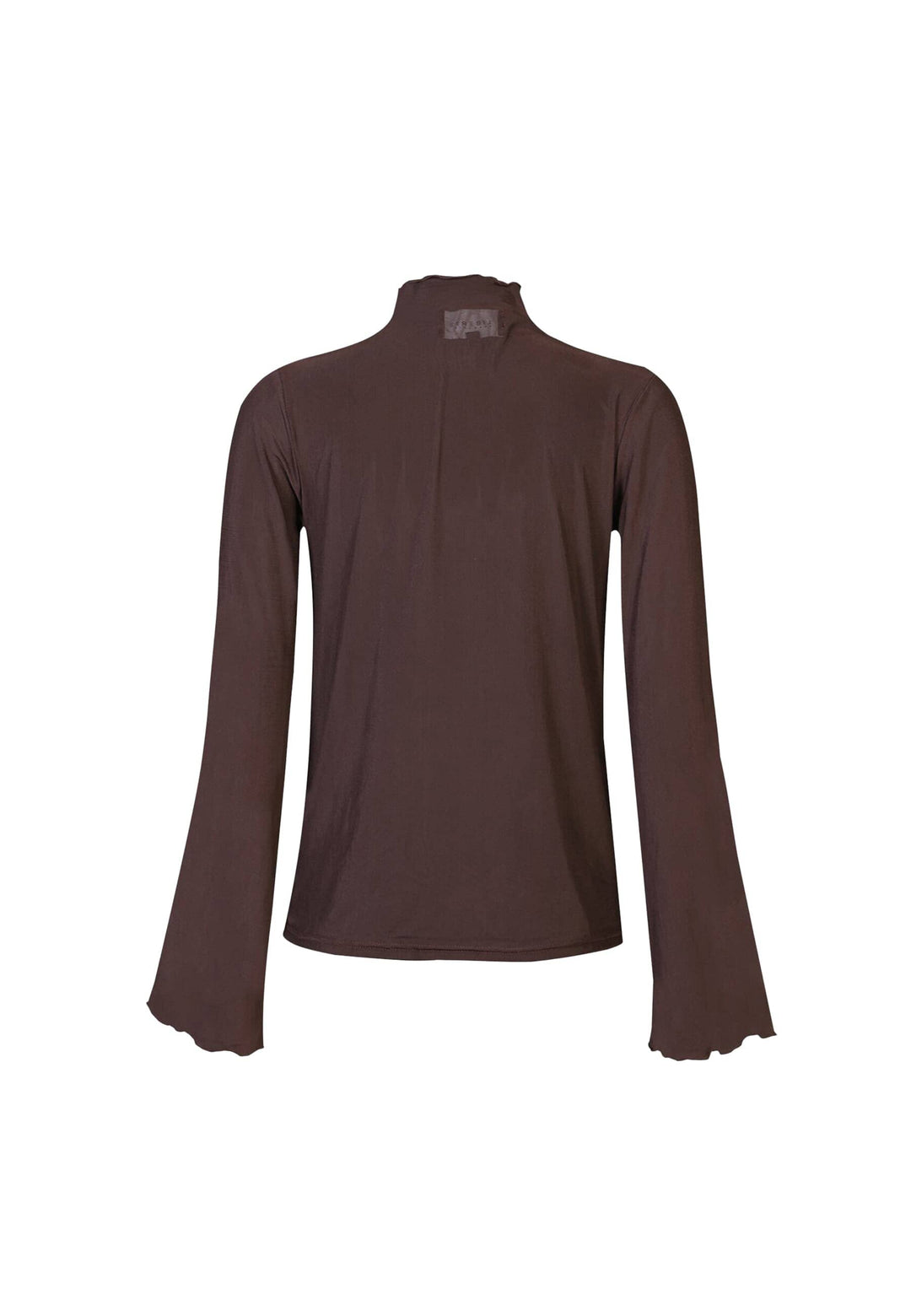 Liberte - Mesh Ls Trompet Top 22486 - Dark Brown Toppe 