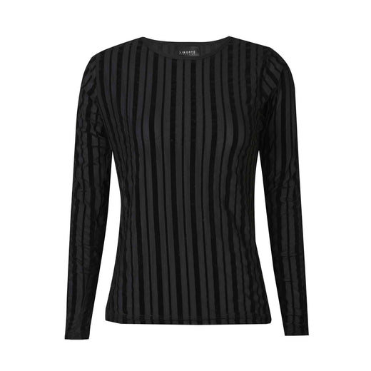 Liberte - Mesh Ls Tshirt, Flock 22081 - Black Stripe T-shirts 