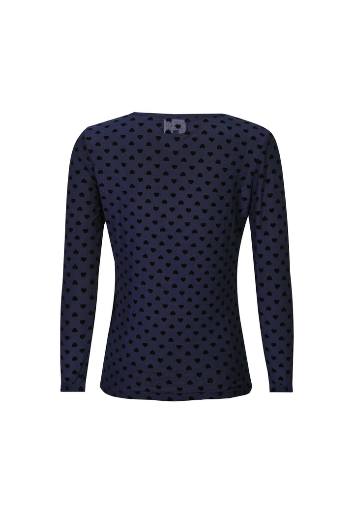 Liberte - Mesh Ls Tshirt, Flock 22081 - Navy Heart T-shirts 
