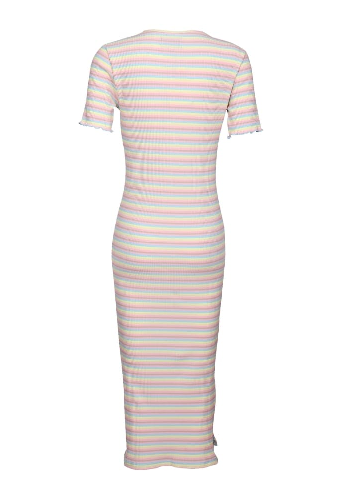 Liberte - Natalia-Ss-Dress - Dusty Multicolor Stripe Kjoler 