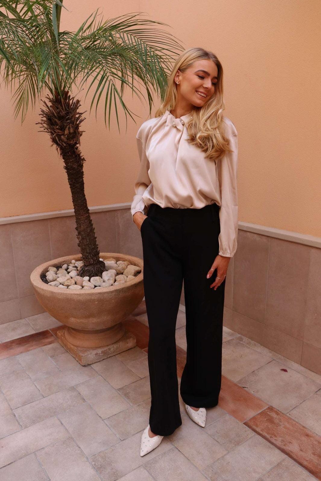 Liberte - Pip-Ls-Pearl-Blouse 22313 - Champagne Bluser 