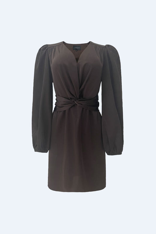 Liberte - Tiki Ls Twist Dress 22264 - Dark Brown