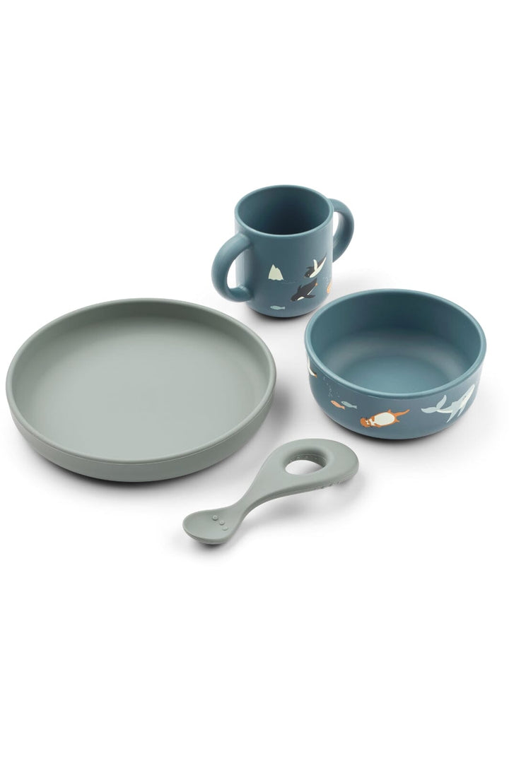 Liewood - Vivi Printed Tableware Set LW15135 - Arctic Sea / Ocean view