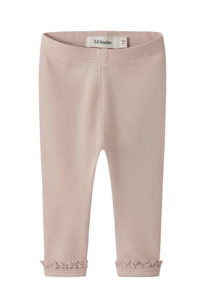 Lil' Atelier - Nbflayo Sup Slim Leggings Solid Lil - 4958129 Peach Whip