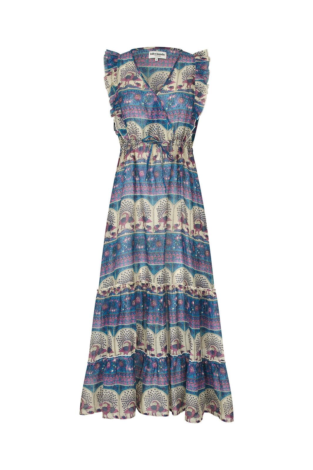 Lollys Laundry - Samoll Midi Dress Sl26177-3046 - 20 20 Blue