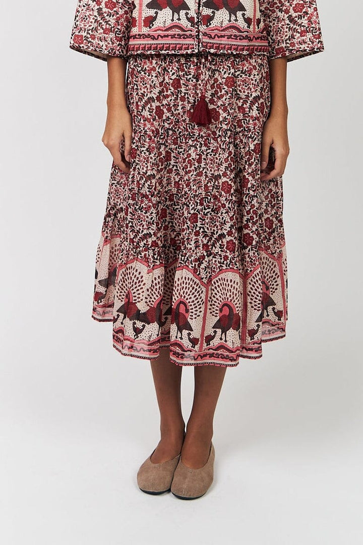 Lollys Laundry - Sunnyll Midi Skirt26179-2050 - 30 Red Nederdele 