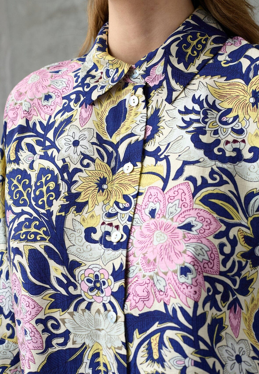 Love & Divine - Love1338-3 19917 - 801 - Navy Paisley Skjorter 