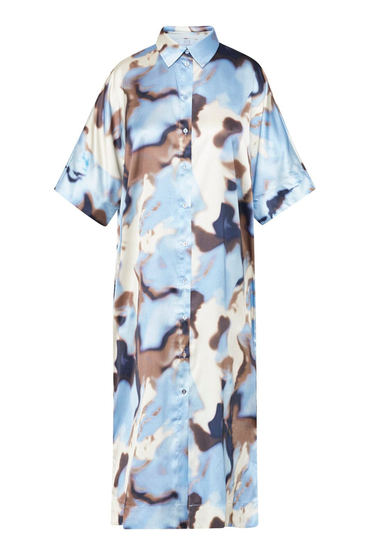 Love & Divine - Love1397 19275 - 803 - Blue Waterprint Kjoler 