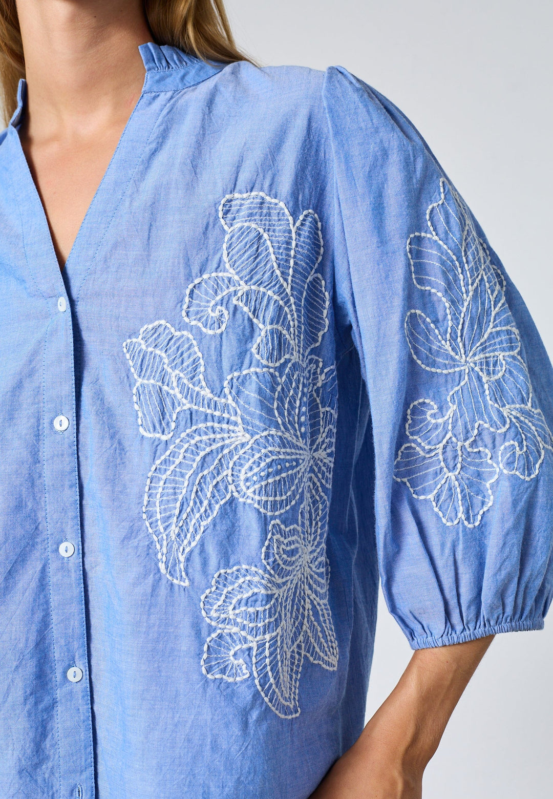 Love & Divine - Love1448 19334 - 402 - Blue / Cream Skjorter 