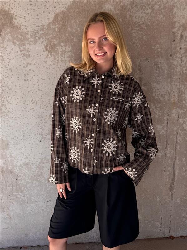 Love & Divine - Love1495-7 20284 - 842 - Brown Check Skjorter 