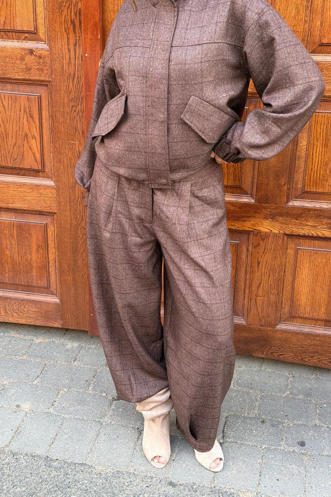 Love & Divine - Love1615-2 20493 - 840 - Brown Check Bukser 