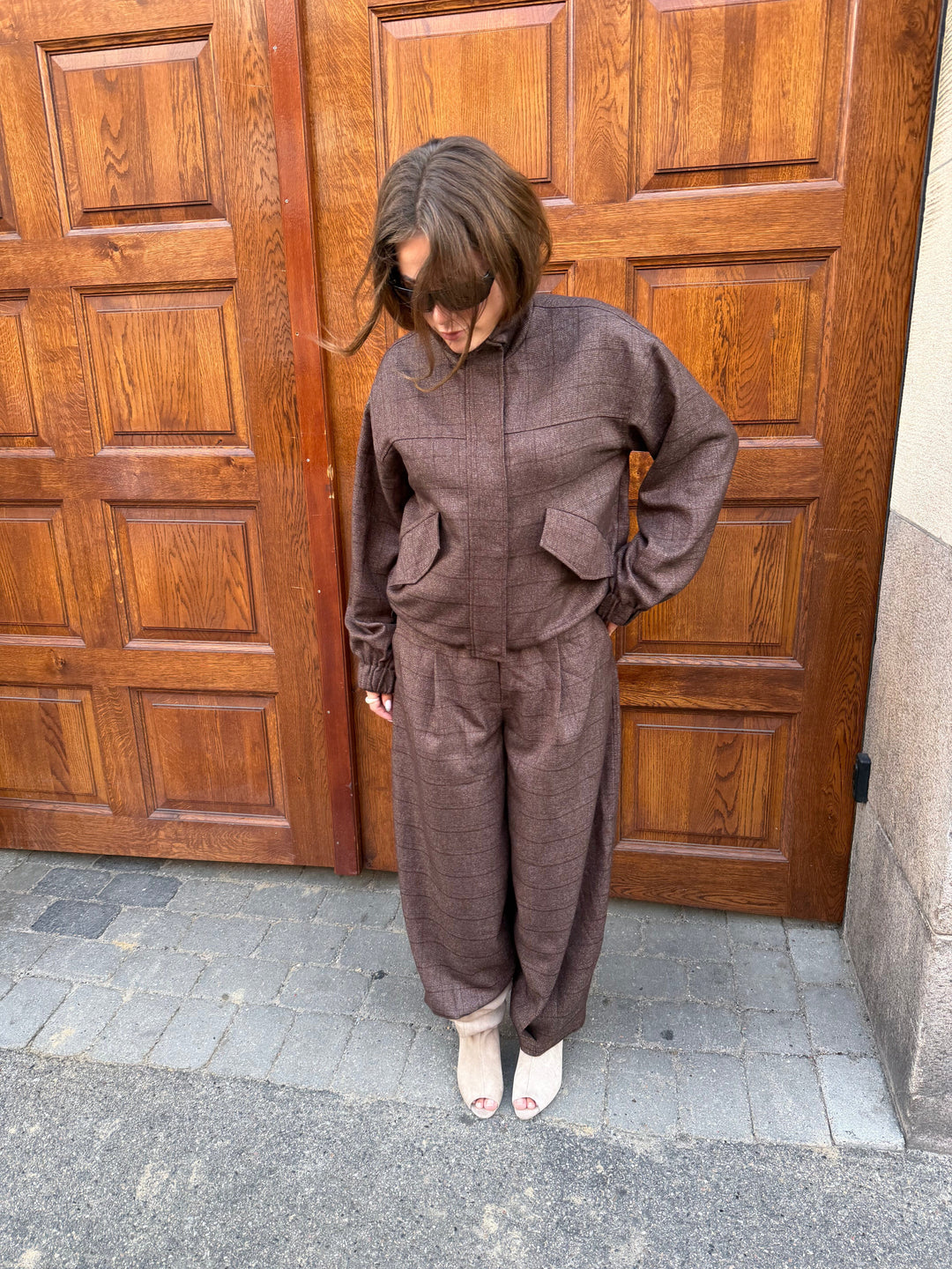 Love & Divine - Love1615-2 20493 - 840 - Brown Check Bukser 