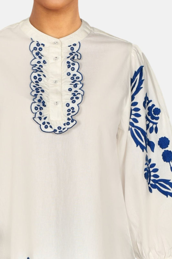 Love & Divine - Love968 - 802 Cream/Blue Bluser 