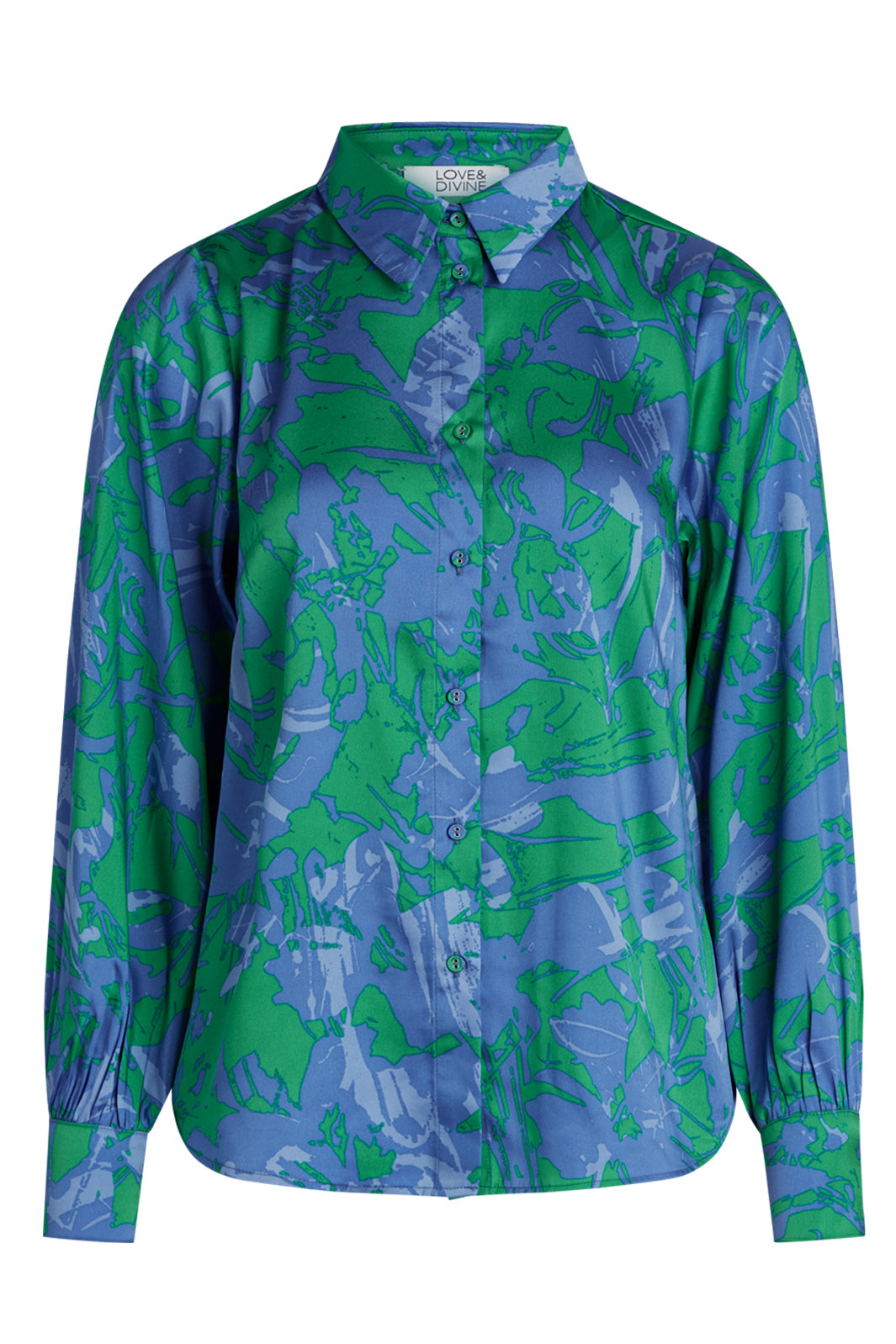 Love & Divine - Shirts Love919 - Green/Blue Comb Skjorter 
