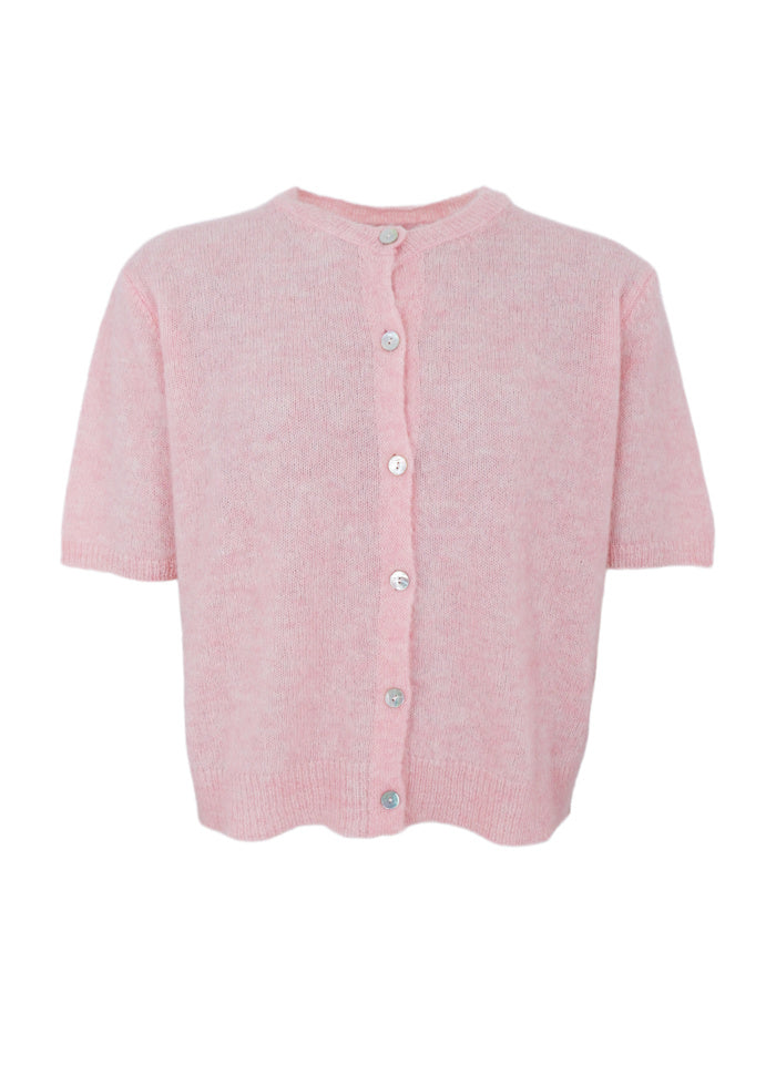 Black Colour - Bcdell Ss Cardigan 1253 - Rose