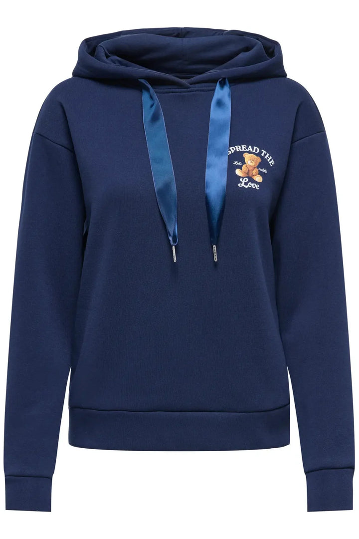 Only - Onlricky L/S Hood Box Swt - 4924855 Naval Academy Love + Naval Academy Sateen Strings