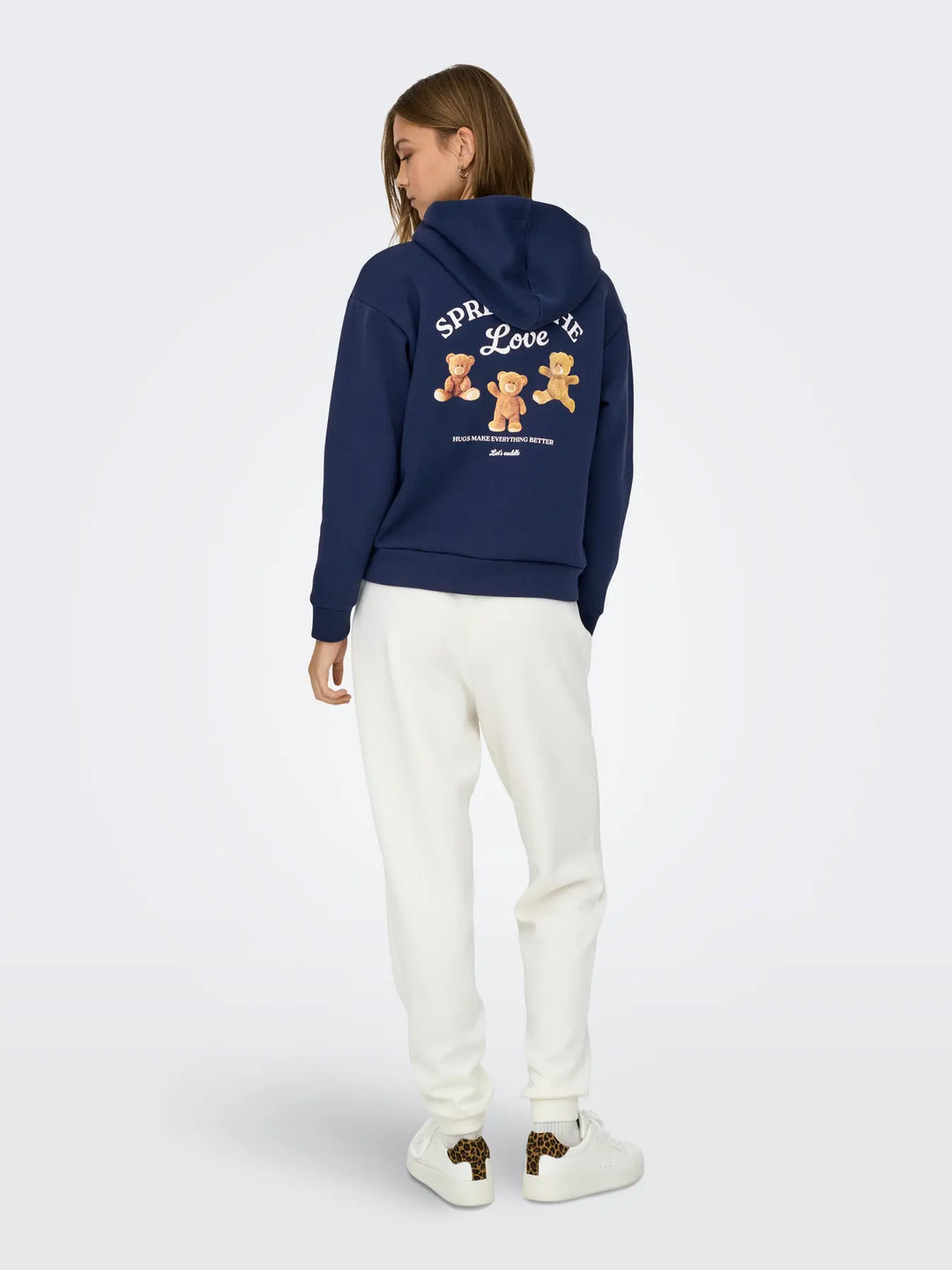 Only - Onlricky L/S Hood Box Swt - 4924855 Naval Academy Love + Naval Academy Sateen Strings