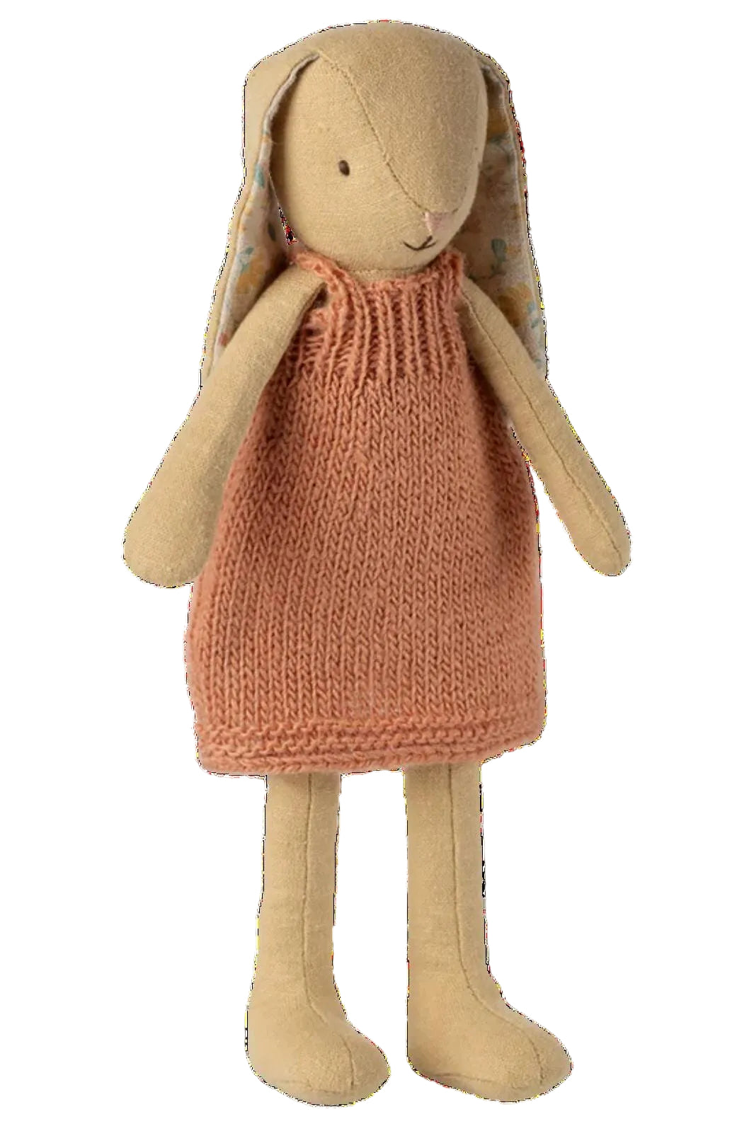 Maileg - Kanin, Størrelse 2 - Cremegul - Strikket Kjole 16-6200-00 Legetøj 