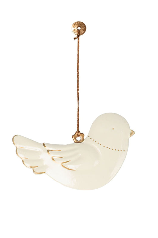 Maileg - MetalophæNg, Fugl - Off White/Guld - 14-6512-00 Julepynt 