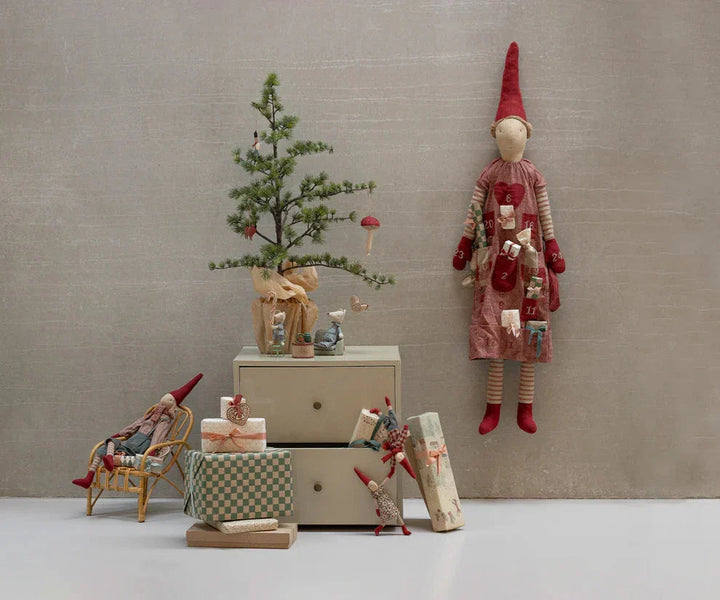 Maileg - Nisse, Str. 1 - Pige - Vinter Mint Kjole - 14-5412-00 Julepynt 