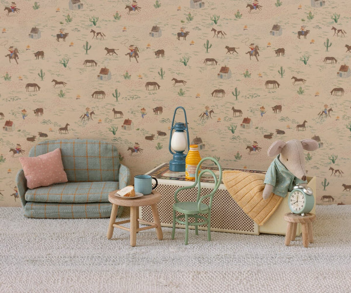 Maileg - Vintagestol, Mus, Mint - Mouse Furniture Legetøj 