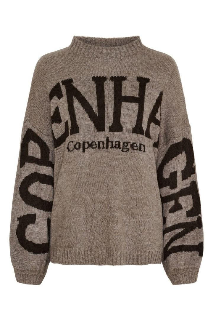 Marta Du Chateau - Mdcaria Knit 8111 - Dark Fango/Moro Strikbluser 