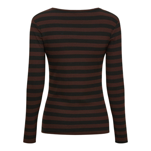 Marta Du Chateau - Mdcbegonia Ls Tee 7702 - Black/Moro T-shirts 