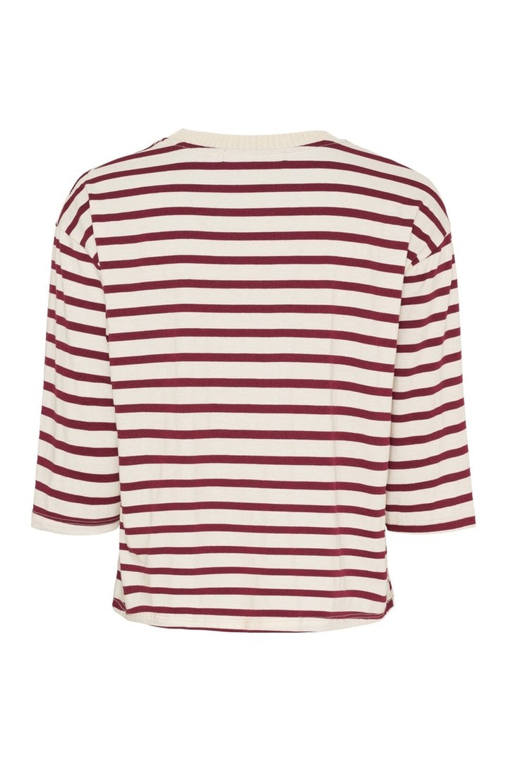 Marta Du Chateau - Mdcbrooklyn Tee 58351 - Beige/Bordeaux