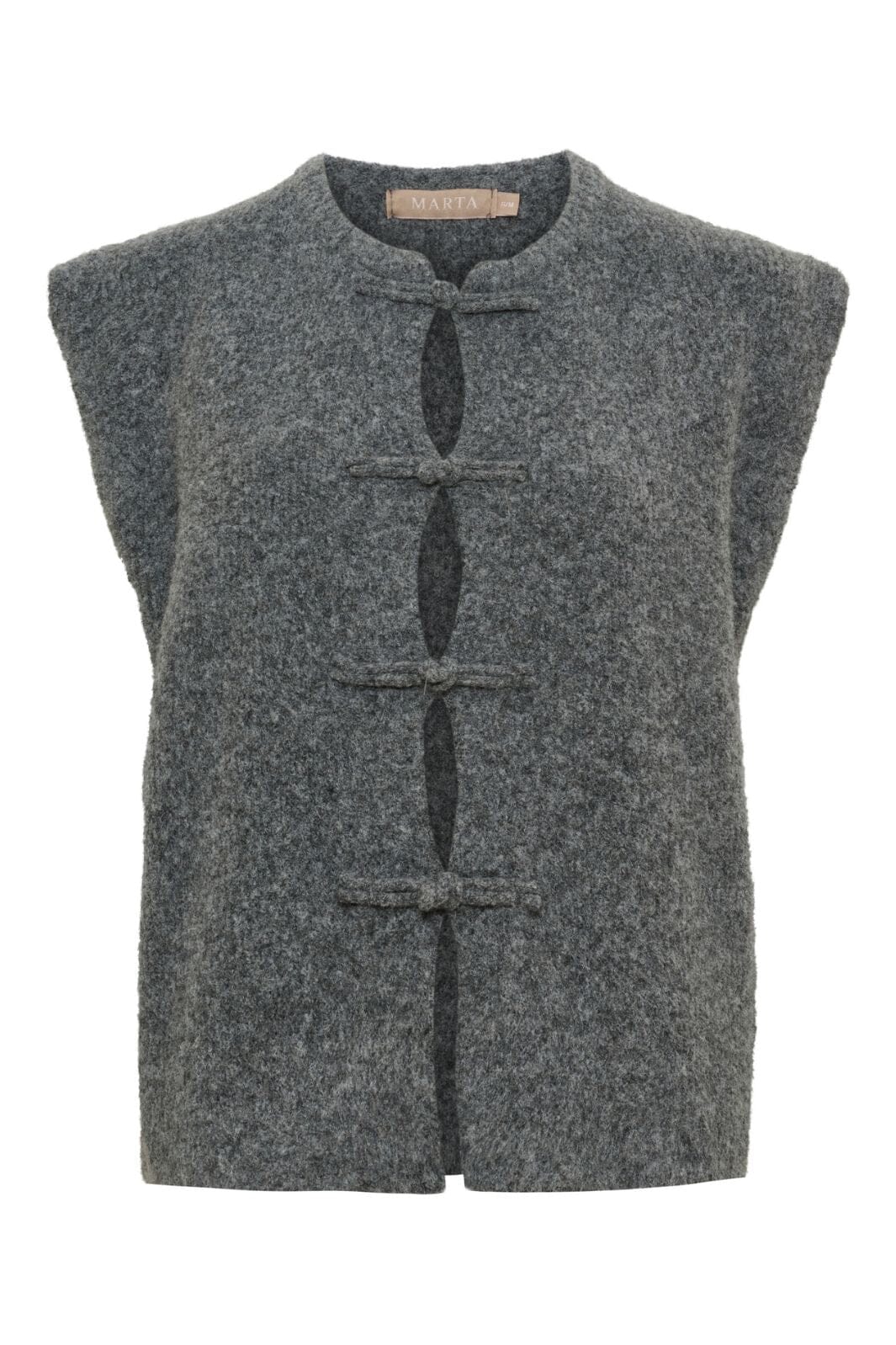 Marta Du Chateau - Mdccelestia Knit Vest 9980 - Dark Grey Veste 