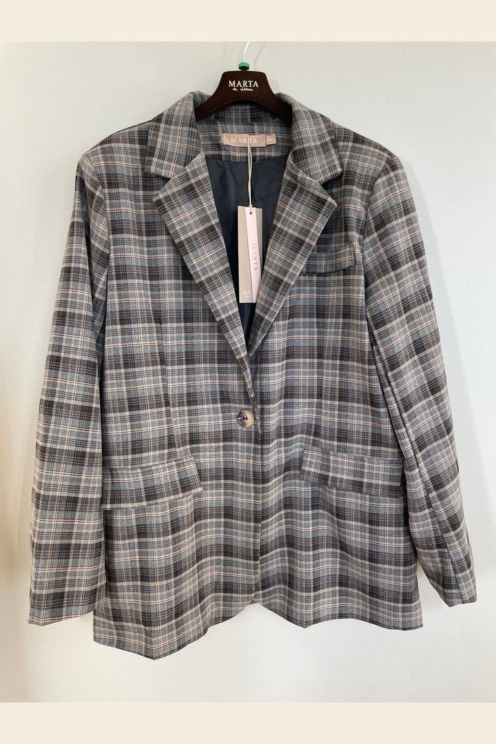 Marta Du Chateau - Mdccharm Blazer 15502 - Grey